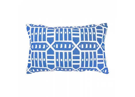 Astella Pacifica 12” x 18” Lumbar Throw Pillow in Roland - Blue