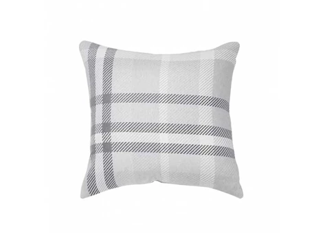 Astella Pacifica 18” x 18” Accent Throw Pillow in Tartan - Charcoal Main Image