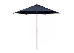 Astella Mow Series 9 ft. Economy Market Umbrella – Navy Blue / Wood Grain