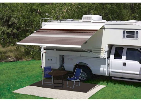 Carefree of Colorado Freedom Wall Mount Awning - 138", Manual Crank, Blue Fade Vinyl, White Case