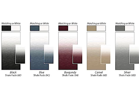 Carefree of Colorado RV AWNING VINYL FABRIC 15FT 2IN, BURGUNDY SHALE FADE, WHT WEATHERGUARD