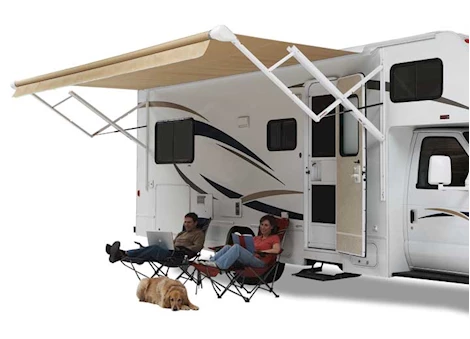Carefree of Colorado Eclipse 12V Power Awning - 21 ft., Silver Fade Vinyl, White Weatherguard|QJ216D00