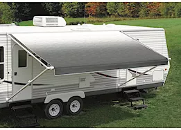 Carefree of Colorado Rv awning vinyl fabric 15ft 2in, silver shale fade, wht weatherguard