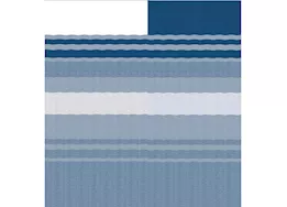 Carefree of Colorado Rv awning vinyl fabric 18ft 2in, ocean blue dune stripe, wht weatherguard