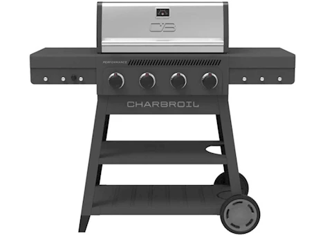 Charbroil PERFORMANCE SERIES FLAVORMAX 4 BURNER CART GAS GRILL GRAY STAINLESS