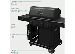 Char-Broil Pro Series 4-Burner Gas Grill and Griddle w/ Side Burner | 463281024