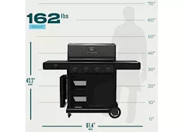 Char-Broil Pro Series 4-Burner Gas Grill and Griddle w/ Side Burner | 463281024
