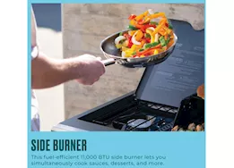 Charbroil Performance series flavormax 6 burner gas grill cabinet w/sear burner and side burner gray stainless