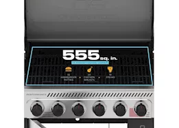 Charbroil Performance series flavormax 6 burner gas grill cabinet w/sear burner and side burner gray stainless