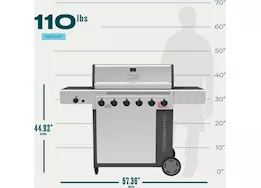 Char-Broil Performance Series FlavorMax 6 Burner Gas Grill w/ Sear Burner and Side Burner|463286125