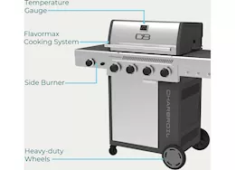 Char-Broil Performance Series FlavorMax 4 Burner Gas Grill Cabinet w/ Side Burner | 463348725