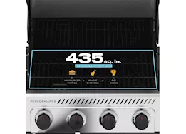 Char-Broil Performance Series FlavorMax 4 Burner Gas Grill Cabinet w/ Side Burner | 463348725