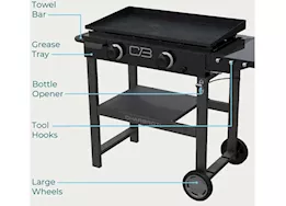 Char-Broil Performance Series 28" 2 Burner Gas Griddle w/ Cart and Hard Cover | 463814025