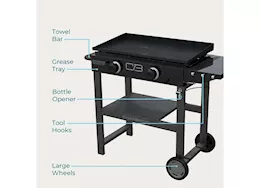 Char-Broil Performance Series 28" 2 Burner Gas Griddle w/ Cart and Hard Cover|463814025