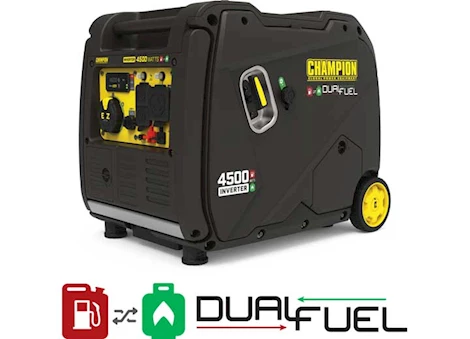 Champion power equipment 4500-watt inverter generator, dual fuel Main Image