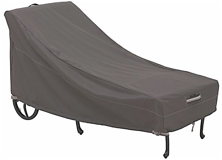 CLASSIC ACCESSORIES RAVENNA WATER-RESISTANT 66" PATIO CHAISE LOUNGE CHAIR COVER - DARK TAUPE