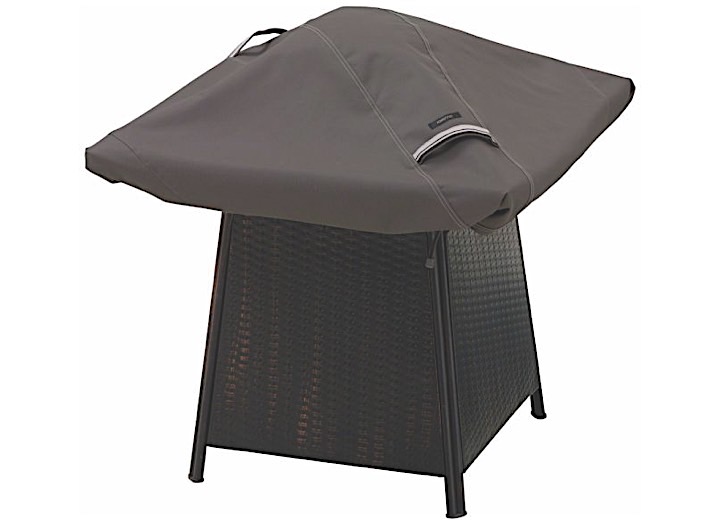 CLASSIC ACCESSORIES RAVENNA WATER-RESISTANT 40" SQUARE FIRE PIT COVER - DARK TAUPE