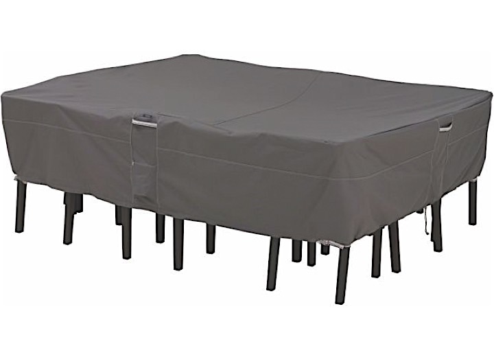 Classic Accessories Ravenna Water-Resistant 108" Patio Table & Chairs Cover - Dark Taupe Main Image