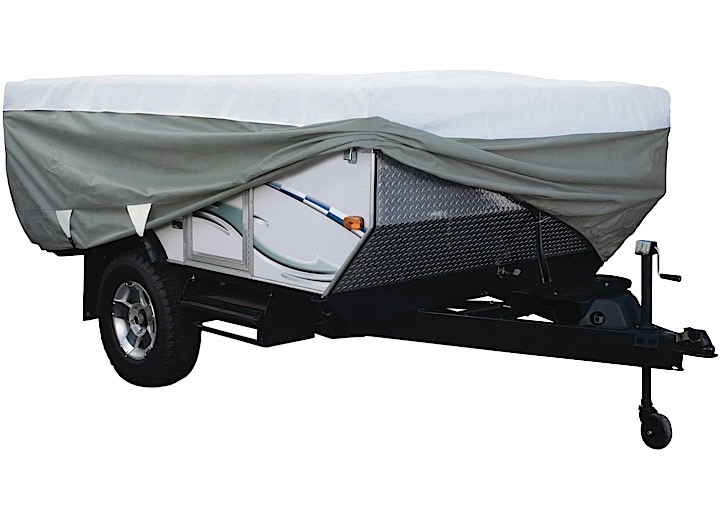 DELUXE FOLDING CAMPER COVER GRY/WHT  -MDL2  -EA