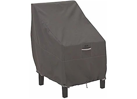 Classic Accessories Ravenna Water-Resistant 25.5" High Back Patio Chair Cover - Dark Taupe