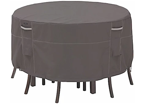 CLASSIC ACCESSORIES RAVENNA WATER-RESISTANT 52" PATIO TABLE & CHAIRS COVER - DARK TAUPE