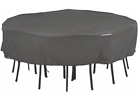 Classic Accessories Ravenna Water-Resistant 98" Patio Table & Chairs Cover - Dark Taupe