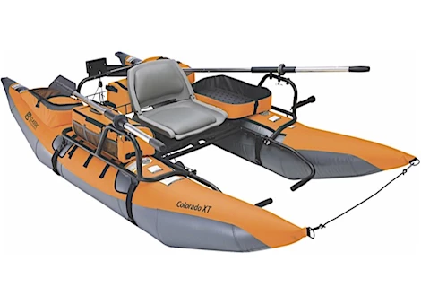 Classic Accessories Colorado XT Inflatable Pontoon Boat - Pumpkin/Gray
