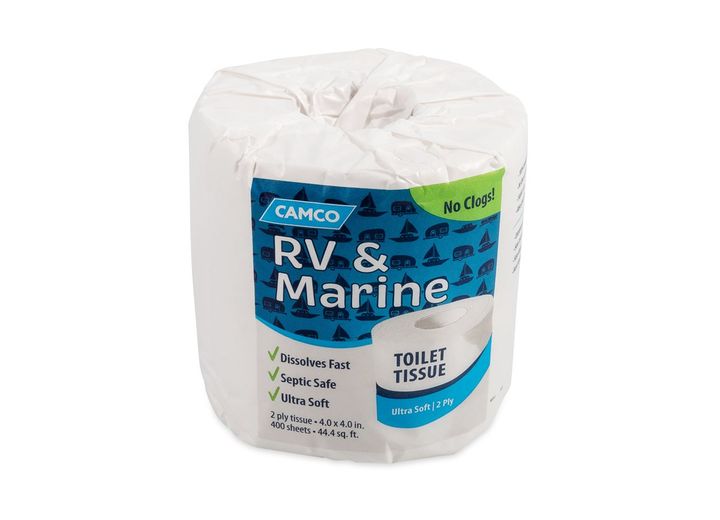 CAMCO TST 2-PLY RV AND MARINE TOILET TISSUE - SINGLE ROLL