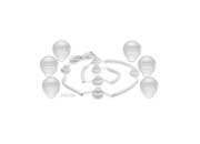 Camco Outdoor Globe Lights - 6 Clear Globes, White Cord