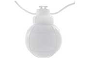 Camco Outdoor Globe Lights - 10 White Globes, White Cord
