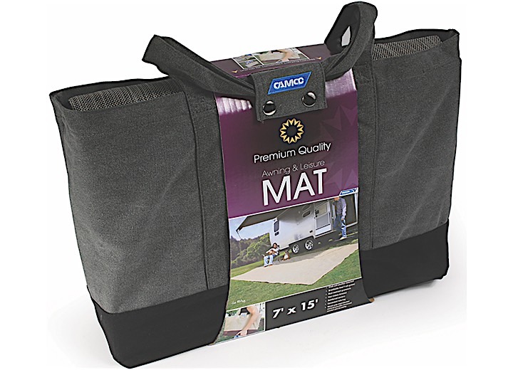 CAMCO PREMIUM QUALITY AWNING & LEISURE MAT - 7' X 15' GRAY