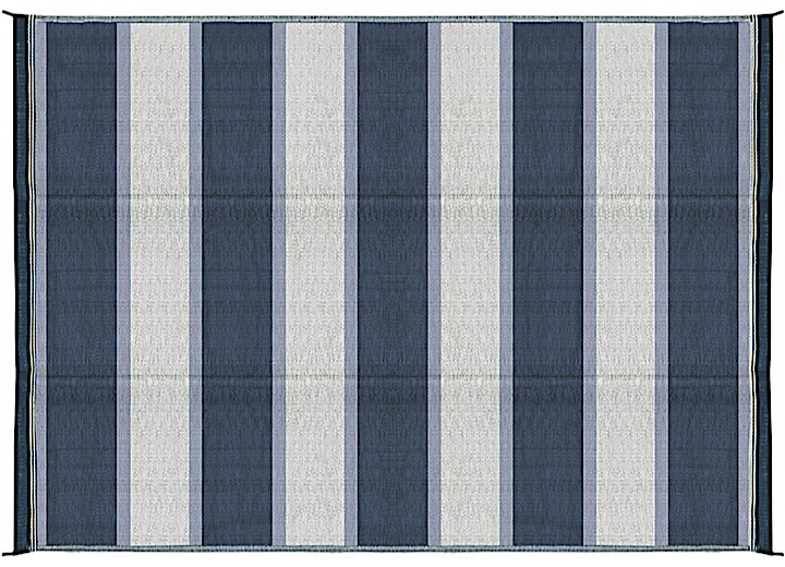 CAMCO OPEN AIR REVERSIBLE OUTDOOR MAT - 6' X 9' BLUE STRIPE