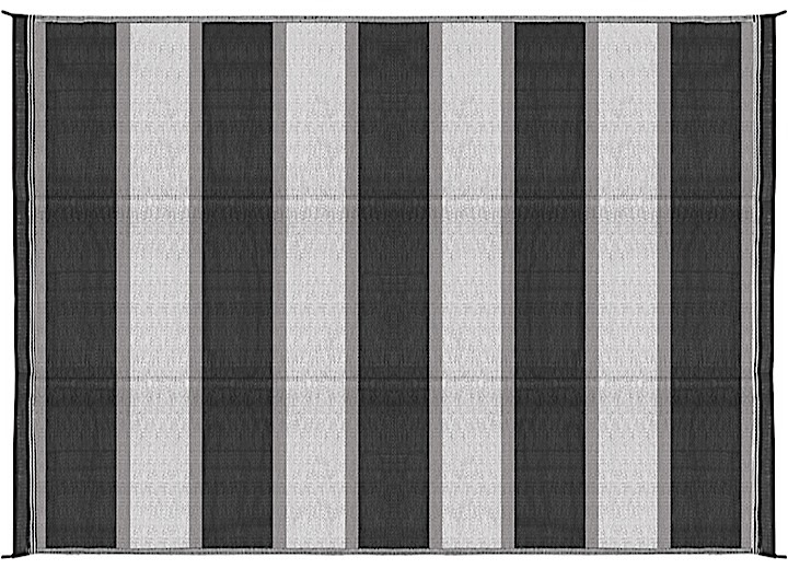 CAMCO OPEN AIR REVERSIBLE OUTDOOR MAT - 6' X 9' CHARCOAL STRIPE