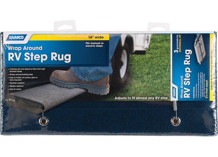 Camco RV Wrap Around Step Rug - 18