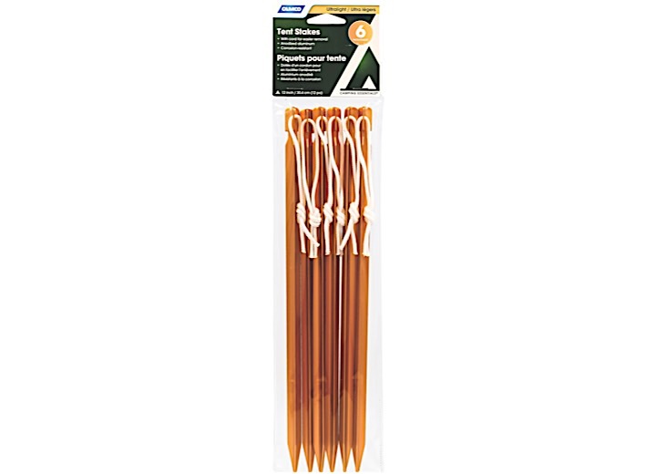 CAMCO ULTRALIGHT 12" TENT STAKES - SET OF 6