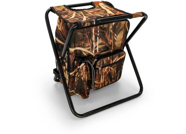 Camco Camping Stool Backpack Cooler - Camouflage Main Image