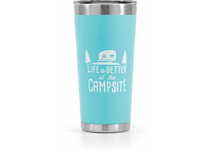 CAMCO LIFE IS BETTER AT THE CAMPSITE PAINTED TUMBLER - 20 OZ. BLUE