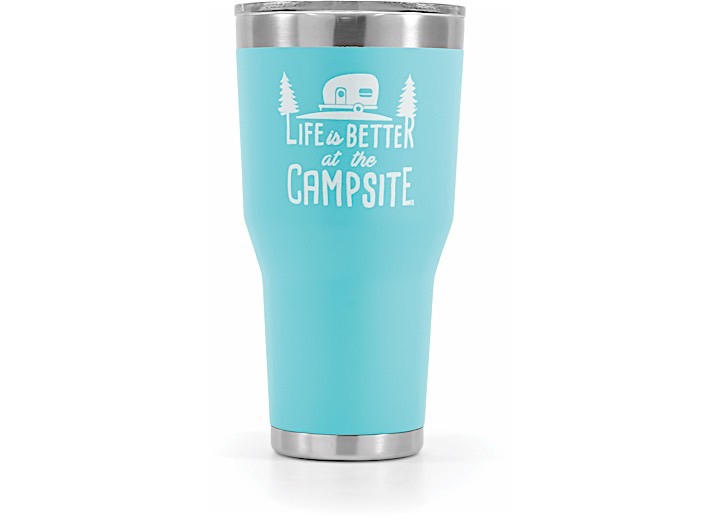 Camco Life Is Better At The Campsite Painted Tumbler - 30 oz. Blue Main Image