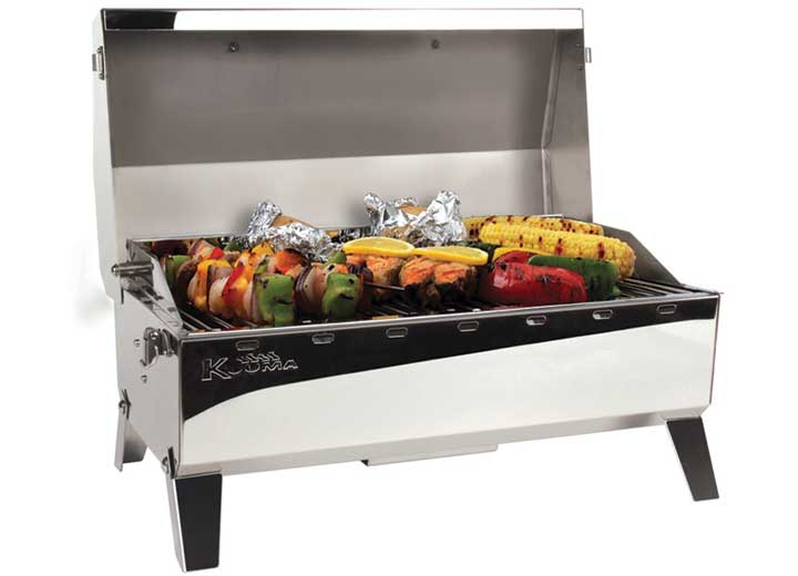 CAMCO KUUMA STOW N’ GO 160 PREMIUM STAINLESS STEEL CHARCOAL GRILL