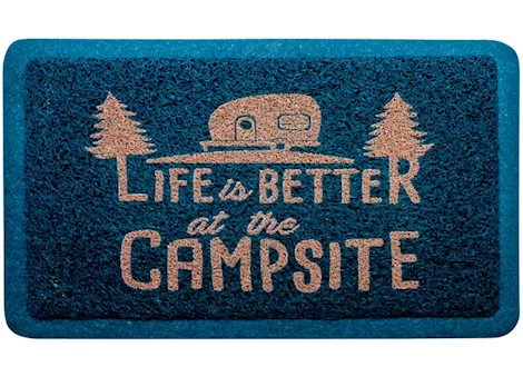 Camco Life Is Better At The Campsite Scrub Mat - Blue/Orange | 53201