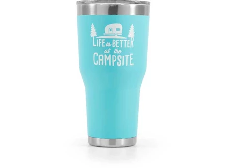 Camco Life Is Better At The Campsite Painted Tumbler - 30 oz. Blue | 53058