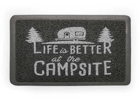 Camco Life Is Better At The Campsite Scrub Mat - Grey/White | 53200