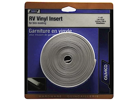 Camco Vinyl Trim Insert - 3/4 in. x 25 ft., White