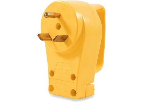 Camco RV 30 Amp Power Grip Male Replacement Plug in Clamshell Package - TT-30P Male Plug Main Image