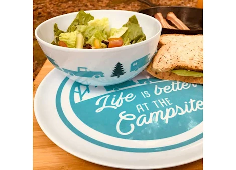 Camco Life Is Better At The Campsite Bowl - Tree Pattern