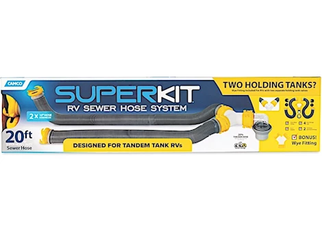 Camco SUPERKIT 20FT RV SEWER HOSE KIT W/WYE