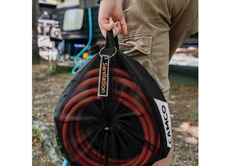 Camco RV UTILITY COIL BAG W/SANITATION, FRESHWATER & ELECTRICAL TAGS