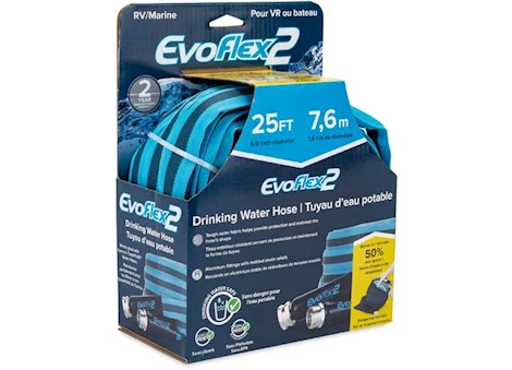 Camco EVOFLEX2 - 25FT DRINKING WATER HOSE, FABRIC REINFORCED (E/F)