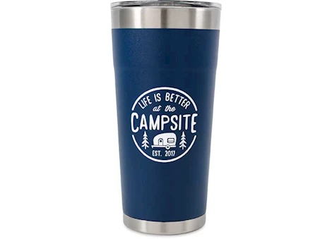 Camco LIFE IS BETTER AT THE CAMPSITE - TUMBLER, PAINTED NAVY, 20OZ