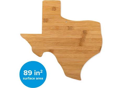 Camco Bamboo Cutting Board – Texas-Shaped Main Image